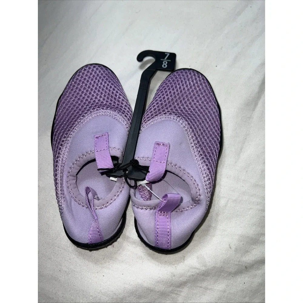 Wonder Nation Kids Girls Boys Purple Slip On Water Shoes Size 7/8